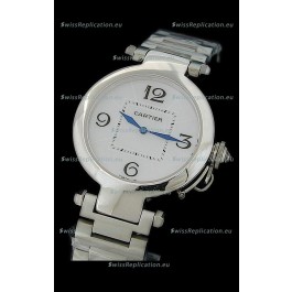 Cartier Pasha de Swiss Replica Automatic Watch in White Dial