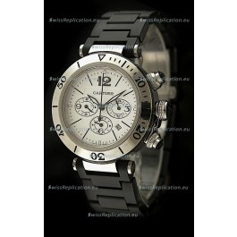 Cartier Pasha de Japanese Replica Watch in White Strap