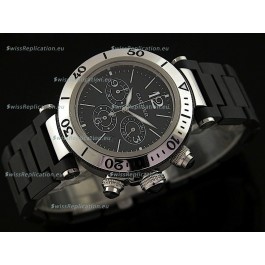 Cartier De Pasha Japanese Replica Watch in White Dial