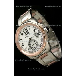 Calibre De Cartier Japanese Automatic Replica Watch in Two Tone