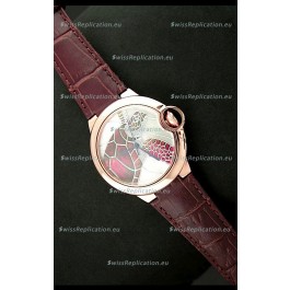 Ballon De Cartier Watch in Turtle Lacquered Dial