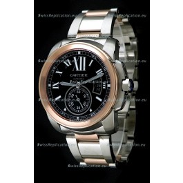 Cartier Calibre de Japanese Replica Rose Gold Watch