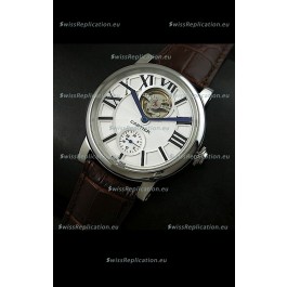 Ballon De Cartier Flying Tourbillon Japanese Replica Watch - Brown Strap
