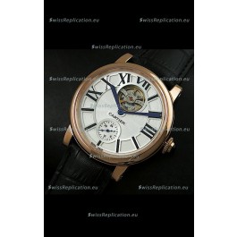 Ballon De Cartier Flying Tourbillon Japanese Replica Watch - Pink Gold Case
