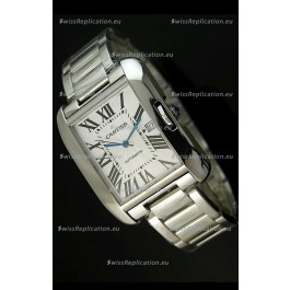 Cartier Tank Swiss Replica Watch in Stainless Steel Case