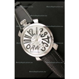 Gaga Milano Italy Japanese Replica Watch in Black Arabic Markers