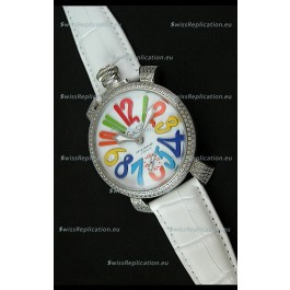 Gaga Milano Italy Manuale Replica Japanese Watch in White Strap
