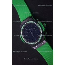 Hublot Big Bang Limited Edition All Black in Green Strap