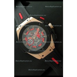 Hublot King Power Limited Edition Swiss Replica Rose Gold Watch 