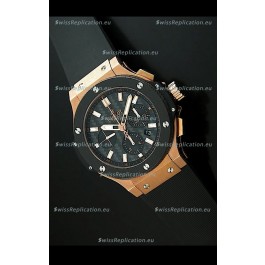 Hublot Big Bang Pink Gold Swiss Replica Watch - 1:1 Mirror Replica Carbon Dial