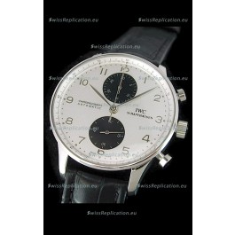 IWC Portuguese Chronograph Swiss Replica Watch in White 
