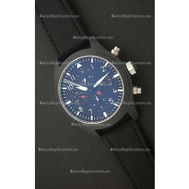 IWC Top Gun Full Ceramic Swiss Replica Watch in Blue Dial