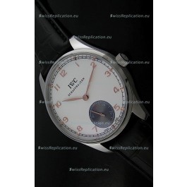 IWC Pro Tuguese Japanese Replica Watch in White Dial