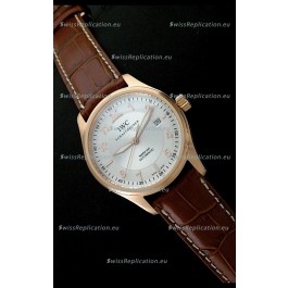 IWC Fliegeruhr International Watch Co. Swiss Automatic Rose Gold Watch in White Dial