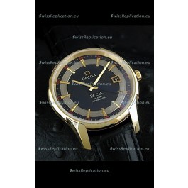 Omega De Ville Hour Vision Swiss Watch in Yellow Gold