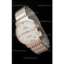 Omega Constellation Japanese Replica Rose Gold Watch