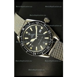 Omega Seamaster 300 R-Navy Black Dial Swiss Watch with Mesh Strap