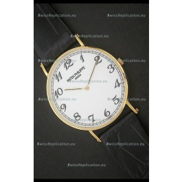 Patek Philippe Calatrava Japanese Quaartz Watch in Yellow Gold