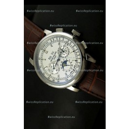 Patek Philippe Complications Japanese Replica Watch in White Dial