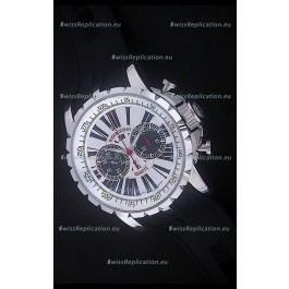 Roger Dubius Excalibur Chronoexcel Swiss Watch in White Dial