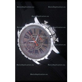 Roger Dubius Excalibur Chronoexcel Swiss Watch in Brown Dial