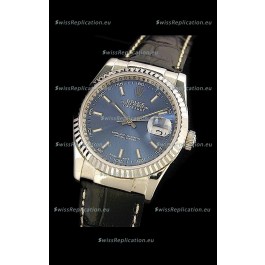 Rolex Datejust Mens Japanese Replica Watch in Blue Dial