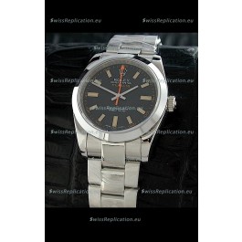 Rolex Oyster Perpetual Milgauss Japanese Replica Watch in Black Dial