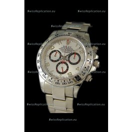 Rolex Daytona Cosmograph Swiss Replica Watch in White Dial