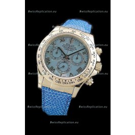 Rolex Daytona Cosmograph Swiss Replica Steel Watch in Blue Pearl Dial
