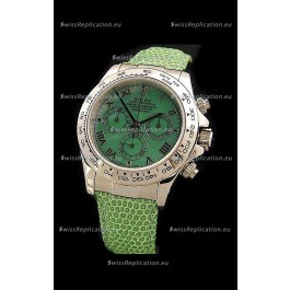 Rolex Daytona Cosmograph Swiss Replica Steel Watch in Green Pearl Dial
