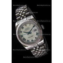 Rolex Datejust Mens Japanese Replica Watch in White Dial