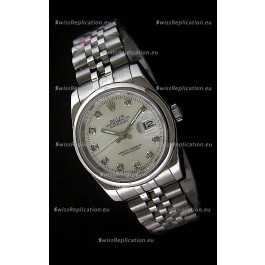 Rolex Datejust Mens Japanese Replica Watch in White Dial