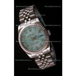 Rolex Datejust Mens Japanese Replica Watch in Light Blue Dial