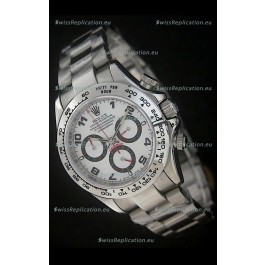 Rolex Daytona Japanese Replica Steel Watch in White Dial
