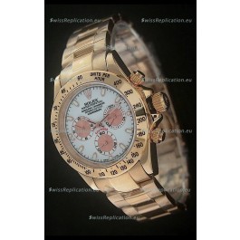 Rolex Daytona Japanese Replica Gold Watch in Rose Gold Subdials