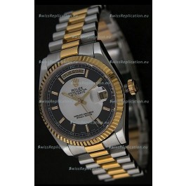 Rolex Day Date Just Japanese Replica Two Tone Gold Watch 