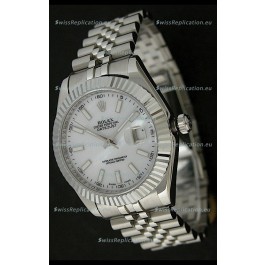 Rolex DateJust Japanese Replica Watch in Mop White Dial