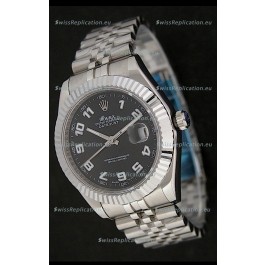 Rolex DateJust Japanese Replica Watch in White Arabic Hour Markers