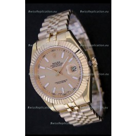 Rolex Datejust Japanese Replica Rose Gold Watch 