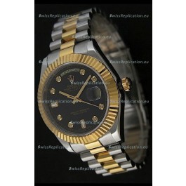 Rolex Datejust Japanese Replica Two Tone Yellow Gold Watch 