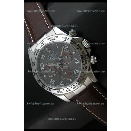 Rolex Daytona Cosmograph Swiss Replica Stainless Steel Watch in Grey Dial