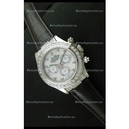 Rolex Oyster Perpetual Cosmograph Daytona Swiss Replica Watch in Black Strap