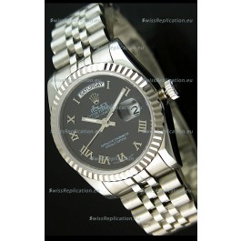 Rolex Replica Datejust Mens Japanese Watch in Black Dial - 41MM