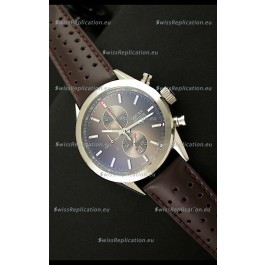 Tag Heuer Carrera Quartz Japanese Replica Watch in Brown Strap