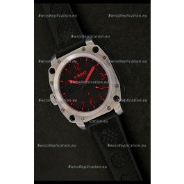U-Boat Thousands of Feet Steel Watch in Black Dial