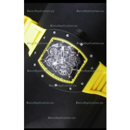 Richard Mille RM055 Bubba Watson Swiss Replica Watch in Yellow Indexes