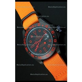 Rolex Explorer II Bamford Stealth and Flame Edition Navy Nylon Strap Replica Watch