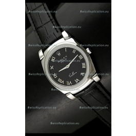 Rolex Cellini Japanese Replica Steel Watch in Black Dial
