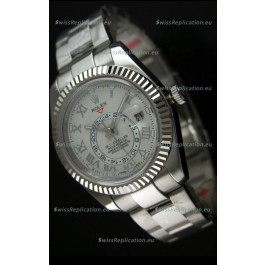 Rolex Sky-Dweller Stainless Steel Watch in White Dial