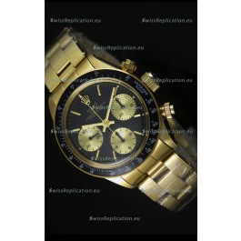 Rolex Daytona 6265 Cosmograph Black Dial in Gold Case